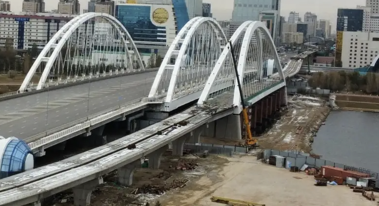 Additional bridge for LRT was built in Astana