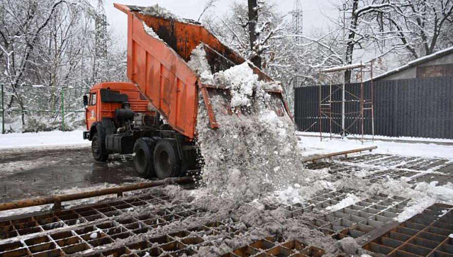 Алматыда қар еріту пункті тәулігіне 1 200 текше метрге дейін қарды ерітеді- әкімдік