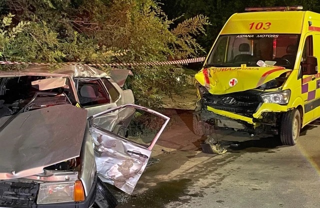 Car driver died in collision with ambulance in Uralsk