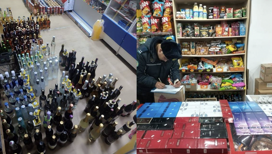 Large batch of illegal alcohol seized in stores in North Kazakhstan region