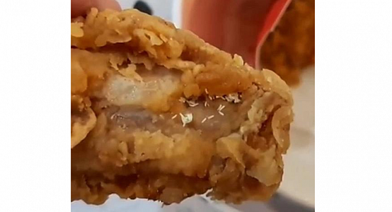 Ex-majilisman showed maggots in KFC wings