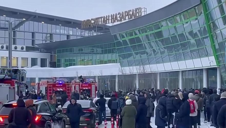 Astana airport caught fire