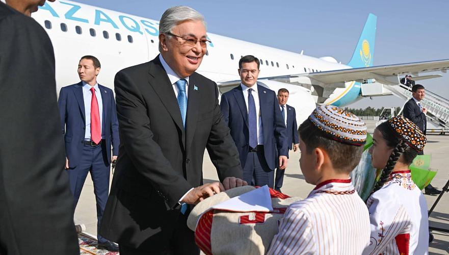 Tokayev arrived in Turkmenistan on an official visit