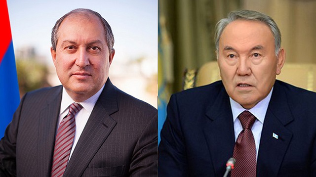 Nazarbayev discussed internal political situation in Armenia with Sarkisyan