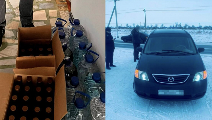 Over 100 liters of illegal alcohol discovered in North Kazakhstan region