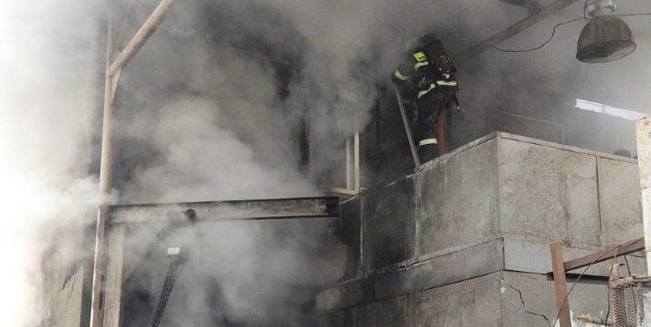 Workshop caught fire in Almaty