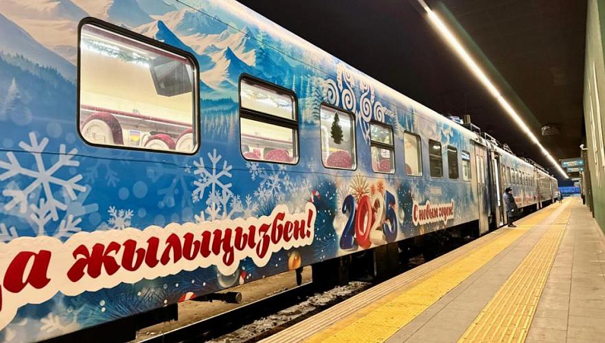 New Year's electric train launched to Atbasar and Kokshetau from Astana