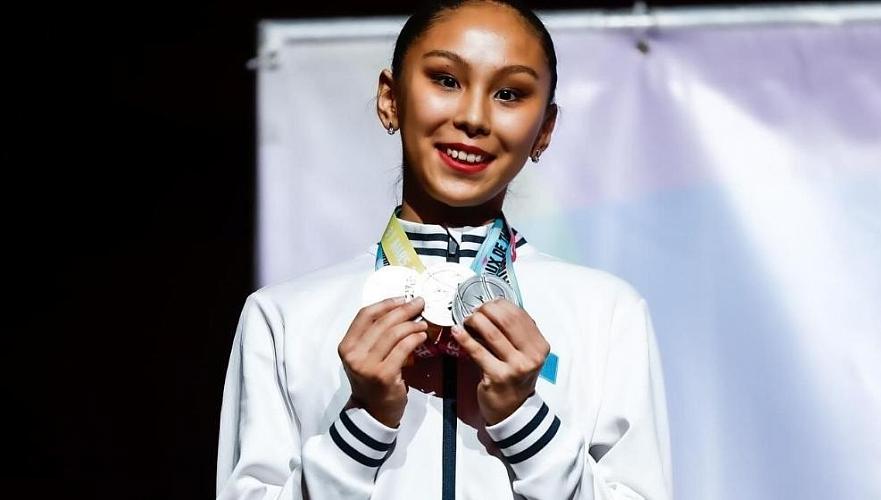 Казахстанская гимнастка завоевала три медали на Гран-при во Франции