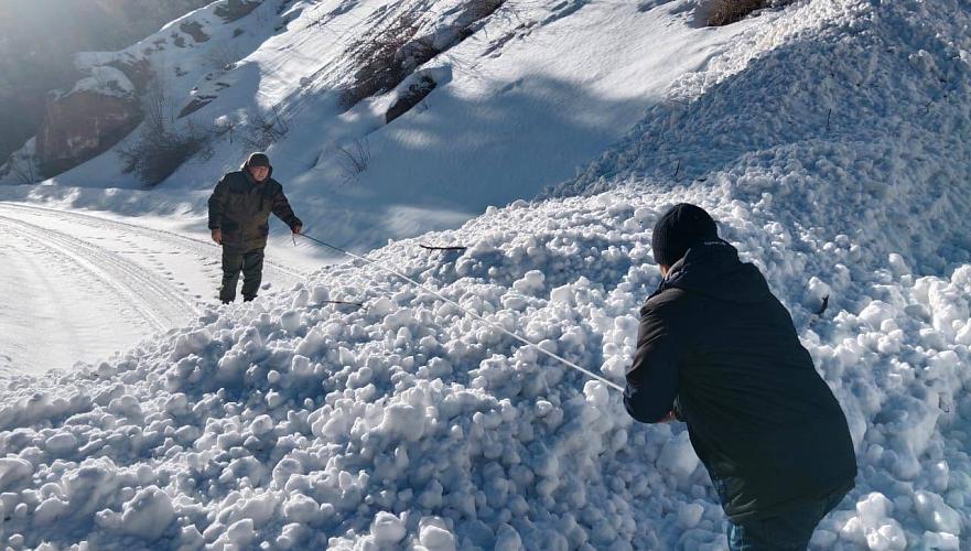Сошедшие близ обсерватории Асы лавины перекрыли дорогу в Алматинской области