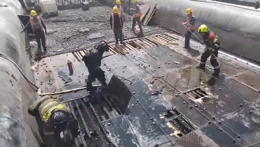 Пожар произошел на стройке LRT в Астане  