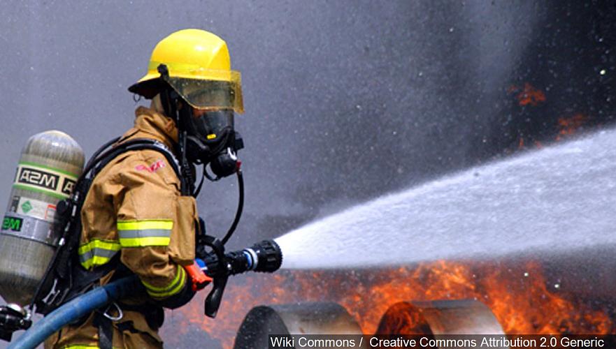 Doner cafe and restaurant caught fire in Almaty