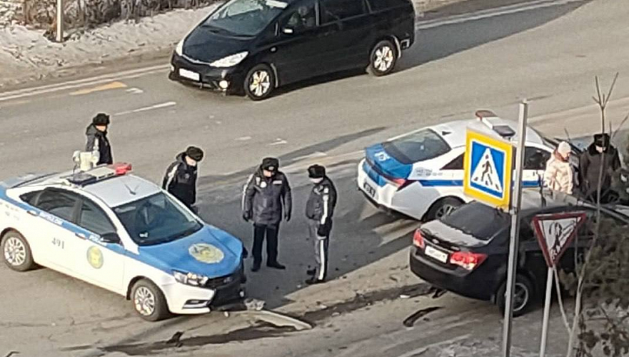 ДТП с участием полицейского авто произошло в Петропавловске