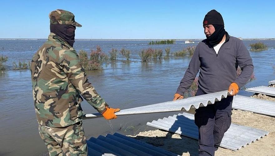 Уровень воды в Урале начал снижаться еще в одном районе Атырауской области