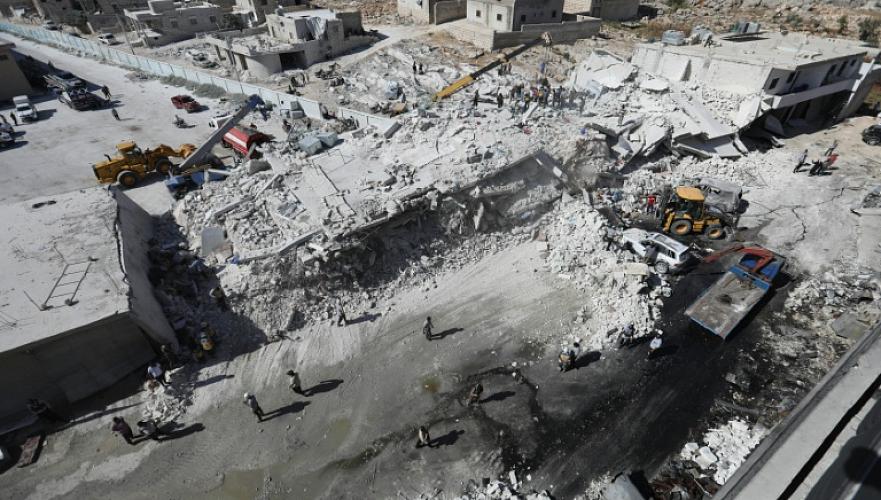 Nearly 60 civilians died in weapons warehouse blast in Syrian Idlib