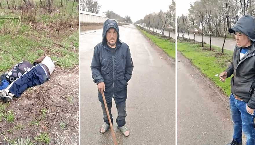 «Пропавших» алматинских бездомных нашли в поле за городом под дождем (видео)